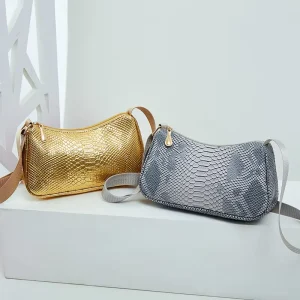 Hobo Bags Women’s Designer New Stylish Fashion Shoulder Bag Underarm Mobile Phone Bag Polyester Snake Pattern