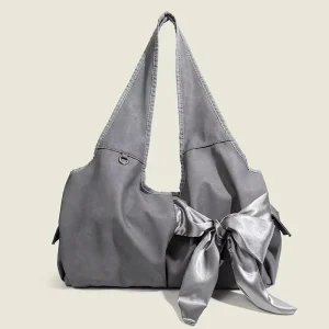 Hobo Bow Bag Oxford Purse Large Versatile Totes Design Y2k Purse Shoulder Bag Stylish Handbag With Bow for Women Commuting