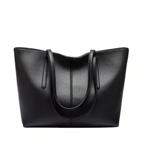 Hot Selling Good Quality Black Handbag Designer Purse Luxury Large Capacity Pu Leather Tote Bags for Women