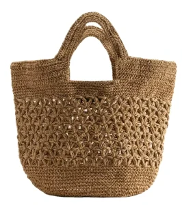 Huayi Summer Straw Bag Christmas Printed Logo Beach Straw Bag Design