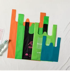 Huimei Custom Eco Friendly Promotion Non Woven Tote Bag Foldable Grocery Recycled Hopping Bags for Shopping