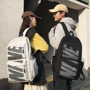 INS Unisex Large Capacity Backpack Trendy Waterproof Letter Men’s Women’s Student School Casual Travel Bag Fashionable Unisex