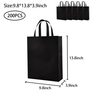 In Stock 9.8*13.8*3.9inch 250Pack Non Woven Polypropylene Ready Stock Shopping Bag Pure Color Established Manufacturer