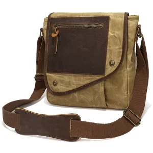 In Stock High Quality Messenger Men Vintage Waterproof Canvas Crossbody Single Shoulder Bag