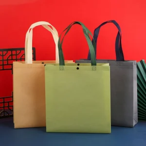 In Stock Laminated Non woven Shopping Bag Custom Logo 3D Tote Bag for Clothing Store & Mall Promotion
