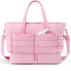 In Stock New-style Dual-travel Womens Gym & Handbag Duffel Bag Lightweight Fluffy Polyester Tote