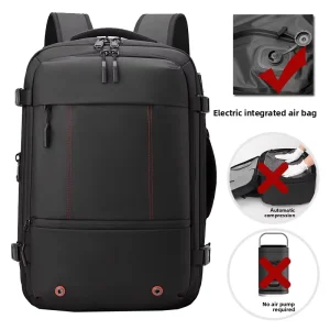 Integration Vacuum Compression Backpack Waterproof Usb Charing Port Business Lightweight Travel Backpack Bag