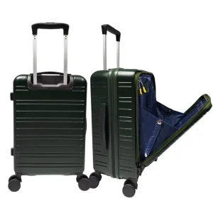 JX 100% PC Spinner Luggage Sets Hard Shell Opening Front Travel Suitcase Set TSA Lock Luggage Travel Bags