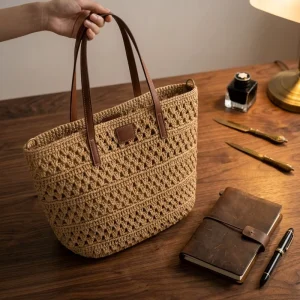 Japan and South Korea Popular Custom Autumn New Handmade Straw Bag Factory Exclusive Customization