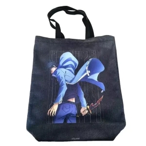Japanese Anime Printed Organic Cotton Canvas Tote Bag for Shopping Children’s Eco friendly Foldable Cotton Gauze Bag