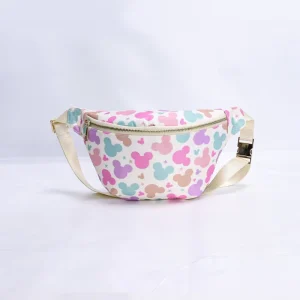 Jumbo Fanny Pack Mouse Head Waterproof Nylon Crossbody Chest Bum Women Girls Belt Bag Theme Park Jumbo Large Fanny Pack