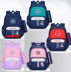 Kids Camouflage Backpack Pencil Case Zipper Closure Lightweight Durable Nylon School Bag Primary Students 20-36L Capacity