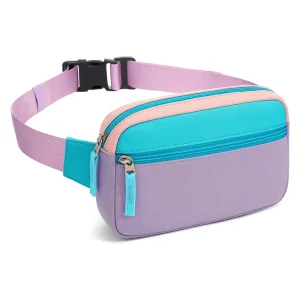 Kids Waterproof Polyester Fanny Pack Adjustable Crossbody Waist Belt Bag for Boys Girls Ages 5 to 12 Travel