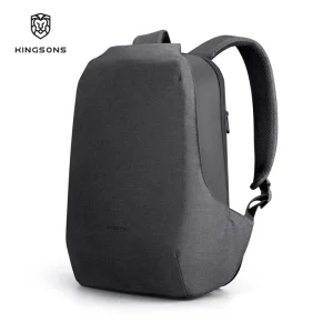Kingsons Men Laptop Backpack TSA Lock Anti Theft Waterproof USB Charging Business Computer Backpack for Travel Work