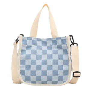 Korean version ins canvas handbag bag women’s simple fashion bucket bag shoulder versatile niche messenger mini bag