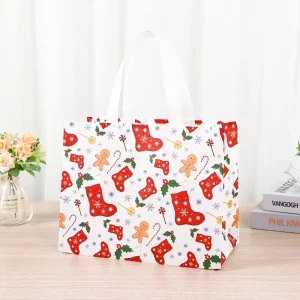 LED Light Up Christmas Bags Battery Operated String Lights for Night Market Festive Event Safety