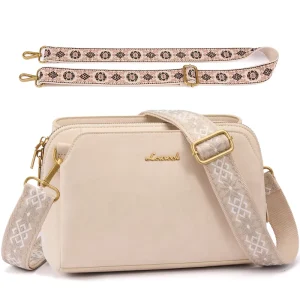 LOVEVOOK Fashion Swing Zip Shoulder Bag Luxury Small Purses Hand Bag for Women Ladies Girls Mini Vintage School Office Handbags