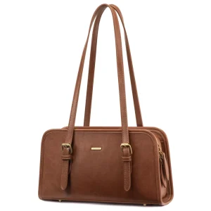 LOVEVOOK Swing Zip Shoulder Bag Small Purses for Women Trendy Handbags Mini Vintage Hobo Clutch PU Leather Tote
