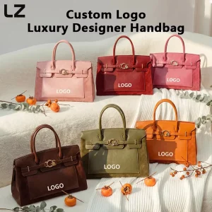 LZ Customize logo Genuine Leather Tote Bag Large Capacity Shoulder Bags Purse Top Handle Satchel Handbags Luxury Design