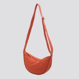 Ladies Fashion Mini Casual Hobo Shoulder Crossbody Clutch Purse Custom Nylon Crescent Dumpling Bag Zipper Letter for Women