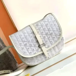 Ladies’ Fashion Waterproof Canvas Handbag Women’s Saddle Crossbody Shoulder Bag with Letter Strap Waist Wallet Chest Bag