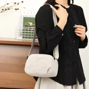 Ladies’ Messenger Bag Casual and Minimalist Multi layer Zipper Crossbody Bag Suitable for Daily Travel Gift giving Etc