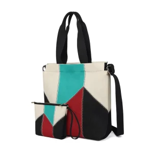 Ladies Polyester Tote Bag Unique Design Fashionable Leisure Splicing Zip Closure Single Strap Portable Individual Pouches