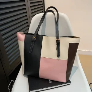 Ladies Tote Handbags Large Capacity PU Leather Crossbody Messenger Bag Luxury Patchwork Designer Shoulder Bags for Women