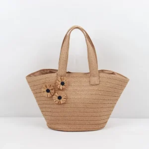 Lady Casual Tote Beach Bag with Shoulder Strap and 3L+ Capacity for Vacation Travel