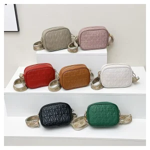 Lady Fashion Crossbody Bag Simple and Unique Single Shoulder Embroidered Small Square Bag