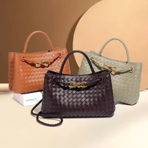 Lady Fashion Handwoven Single Strap Crossbody Bag Vintage Casual Large Capacity Handbag for Foreign Trade