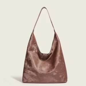 Lady Fashion Hobo Bags for Women Soft Retro Shoulder Bag PU Leather Cosmetic Pouch Slouchy Tote Customized Logo Single Strap