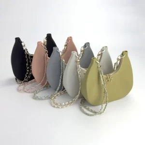 Lady Fashion Single Shoulder Hobo Bag Silicone Material Waterproof Zipper Closure All Seasons