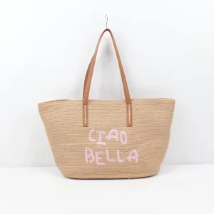 Lady’s Eco Friendly Casual Tote Beach Bag 3L+ Capacity Leisure Travel Shopping Handbag