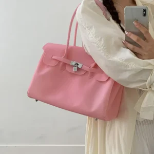 Lady’s Fashion Single Strap Crossbody Bag Embossed Letter Detail Polyester Lining Daily Use All Seasons