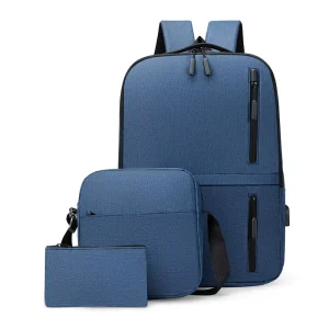 Laptop Backpack Three piece Business Bag USB Sports Backpack Business Computer Bag Travel Backpack