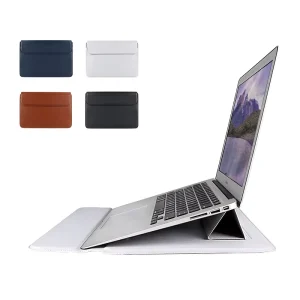 Laptop Bracket Leather Case Multi Functional Computer Bag Simple Liner Bag with Bracket Laptop Sleeve Case