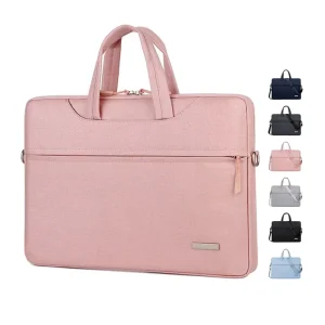 Laptop Handbags Men 15.6 Inch Laptop Bag Custom OEM Logo Briefcase Sleeve Durable Polyester Sling Portable Lightweight Unisex