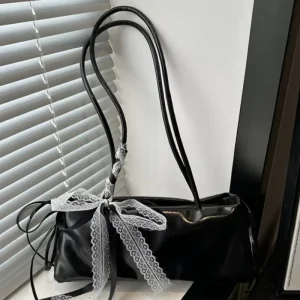 Large Capacity Bohemian Vintage Style Women’s Crossbody PU Leather Shoulder Bag Soft Leather Underarm Purse Portable Handbag