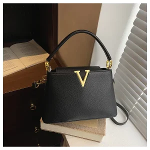 Large Capacity Bucket Bag for Women Stylish Minimalist Versatile Vintage Casual Handbag with Crossbody Strap for Ladies