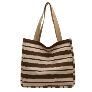 Large Capacity Canvas Bag Women’s New Model Out Fashion Shoulder Tote Bag Female College Students Class Small Satchel