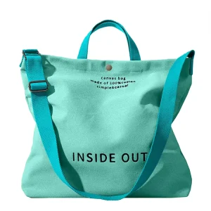Large Capacity Canvas Tote Bag Women’S Storage Handbag With Shoulder Belt