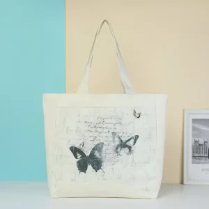 Large Capacity Canvas Tote Bag for Women Durable 12oz Cotton Tote Functional Eco Friendly Shopper with Inner Zipper Pocket
