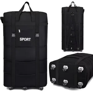 Large Capacity Checked Luggage Outdoor Travel Duffel Bag Unisex Four Wheel Luggage Storage Bag