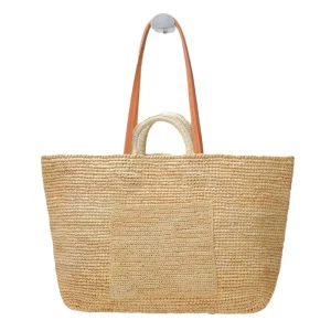 Large Capacity Dual Purpose Tote Straw Bag Open Diamond New Raffia Versatile Woven Hand Held Bag for Daily Commuting Fashionable