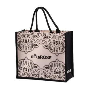 Large Capacity Eco-friendly Jute Tote Bag Colorful Waterproof Shoulder Travel Storage for Beach Use