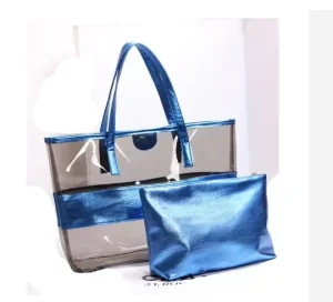 Large Capacity Fashion Designer Travel Waterproof Beach Bag Custom PVC Promotional Tote Bags Women Clear Handbags