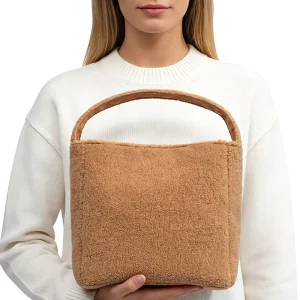 Large Capacity Fashion Tote Bag Teddy Plush Shoulder Bag Designer Handbag for Women