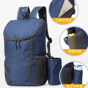 Large Capacity Foldable Backpack Lightweight Waterproof Outdoor Sports Travel Bag Custom Logo Factory Direct