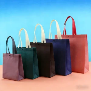 Large Capacity Hidden Button Solid Thickening Advanced Sense Reusable Non Woven Tote Bag Eco Friendly Spot Foldable Clothing